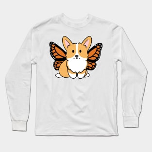 Corgi Butterfly Long Sleeve T-Shirt